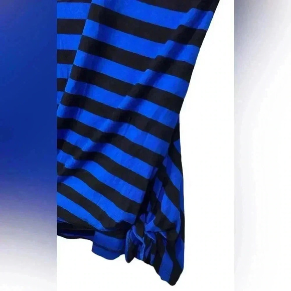 Michael Kors, Vibrant Blue Striped Casual Top, Small - Picture 5 of 7